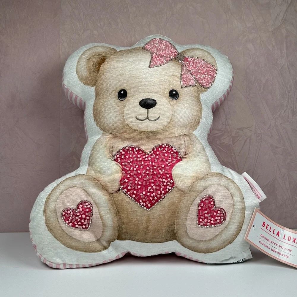 Bella Lux Valentine’s Teddy Bear Pillow
